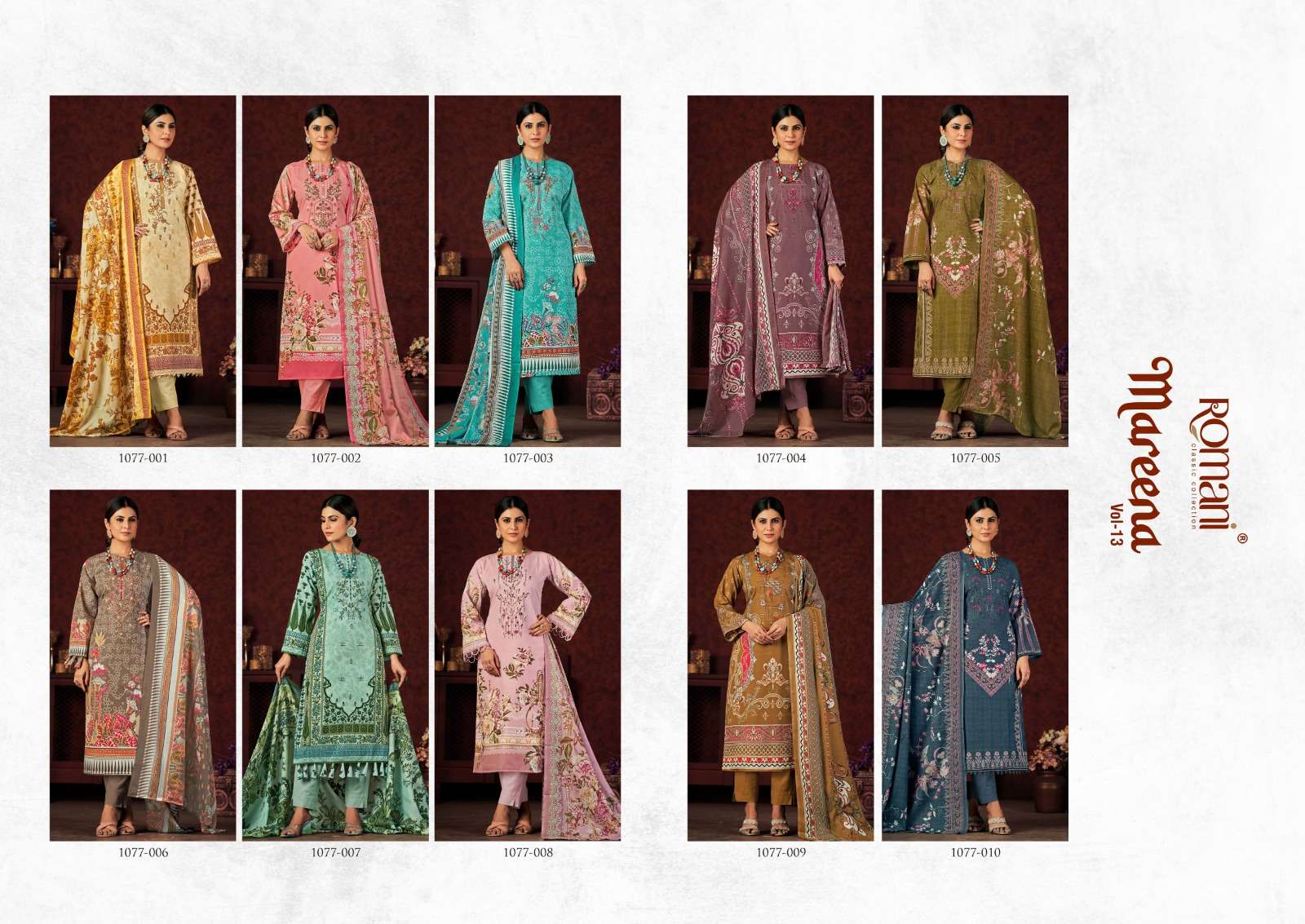 romani mareena vol-13 soft cotton digital exclusive lowest price salwar kameez online wholesaler surat 