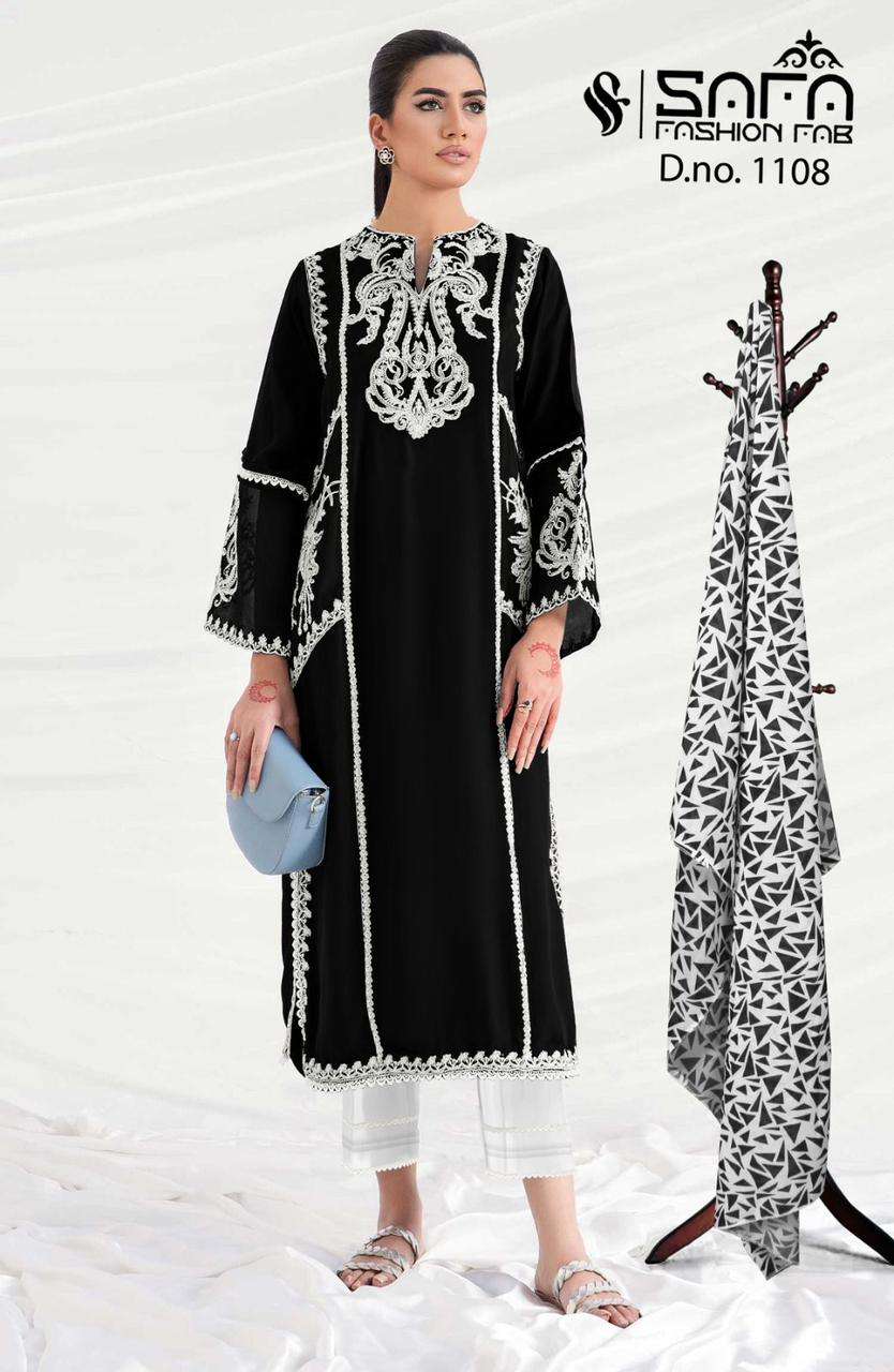 safa fashion fab 1108 series exclusive designer pakistani salwar suits wholesaler in surat 