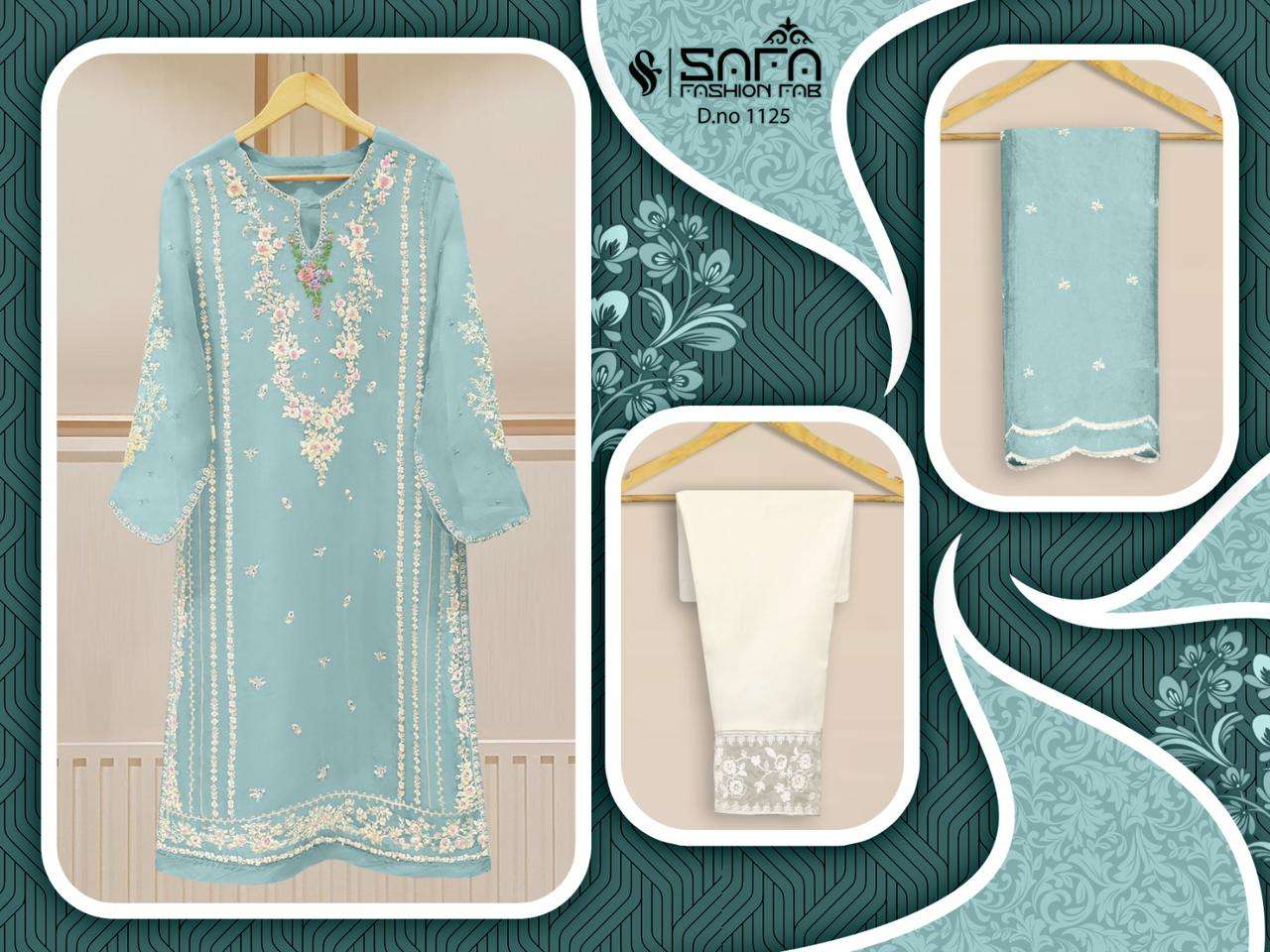 safa fashion fab 1125 series reaymade designer pakistani salwar suits wholesale price surat