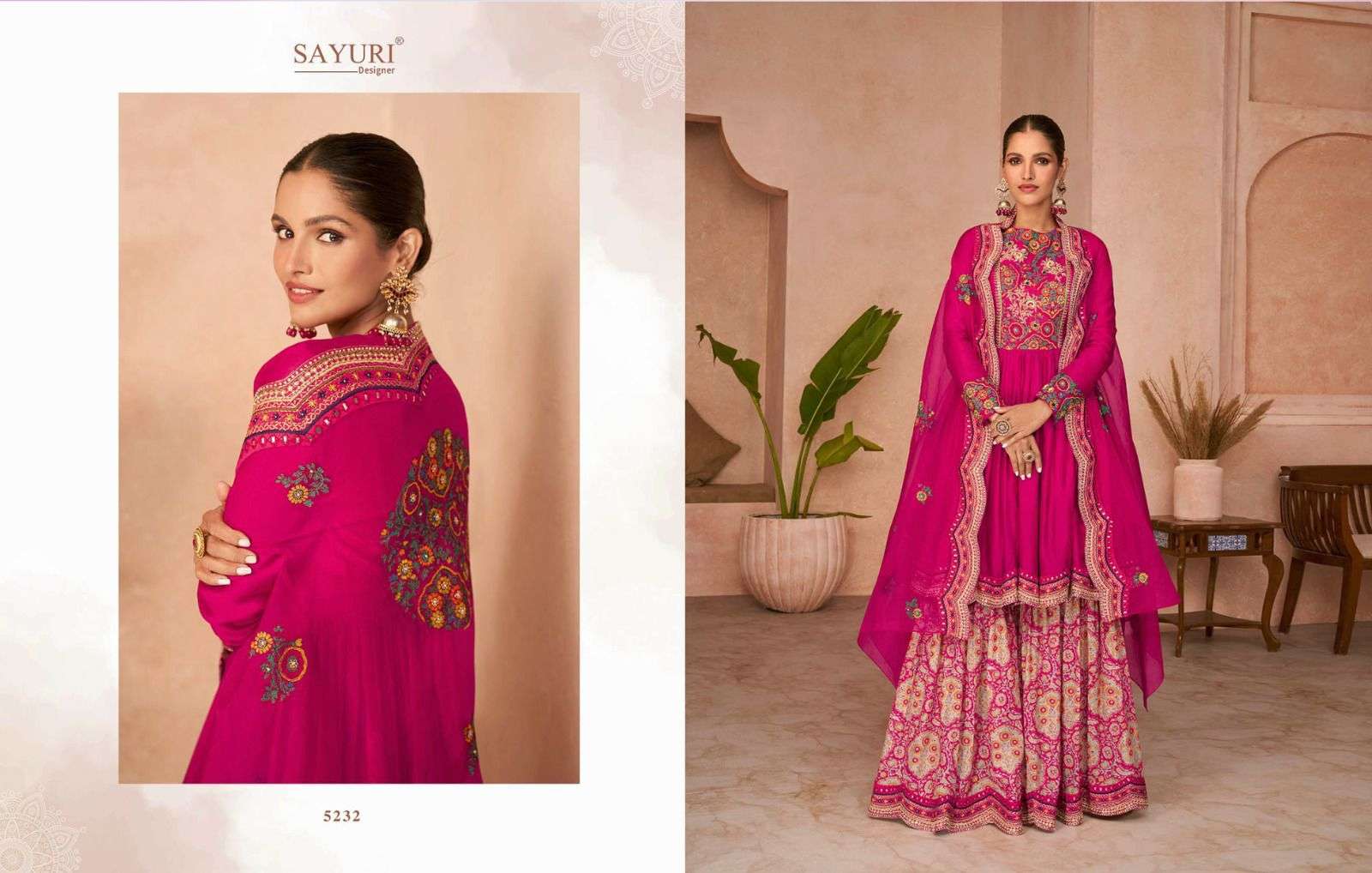 sayuri designer occasion 5229-5232 series exclusive designer party wear gowns latest collection 2022 