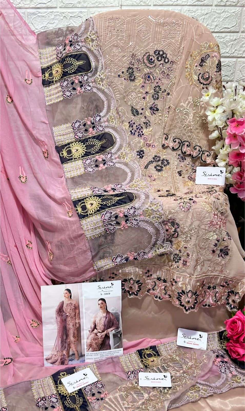 serine 118 series georgette designer pakistani salwar suits wholesale price surat