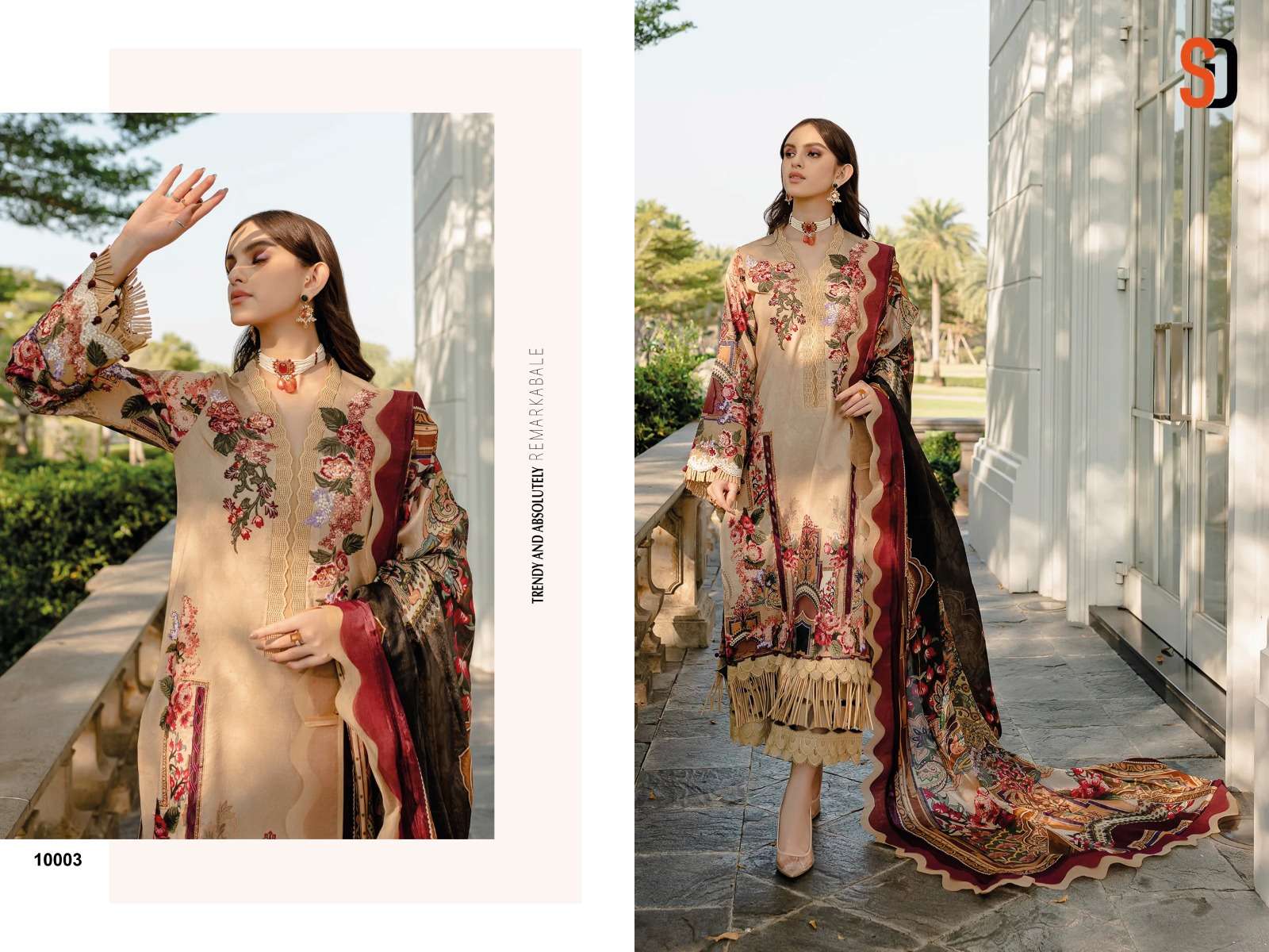 shraddha designer queen court vol-1 10001-10004 series fancy designer pakistani salwar suits dress material catalogue surat