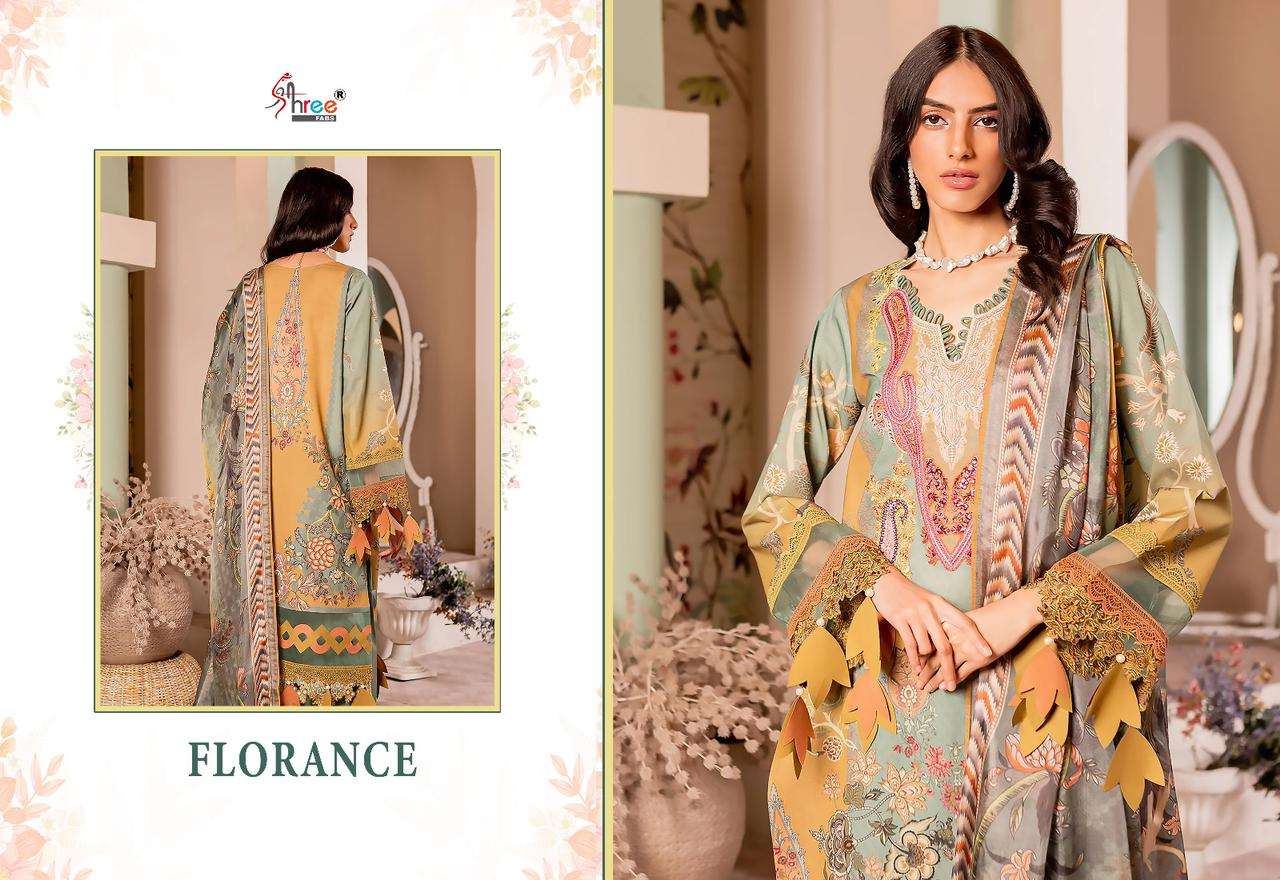 shree fabs florance 3055-3061 series pure cotton fancy pakistani salwar kameez surat