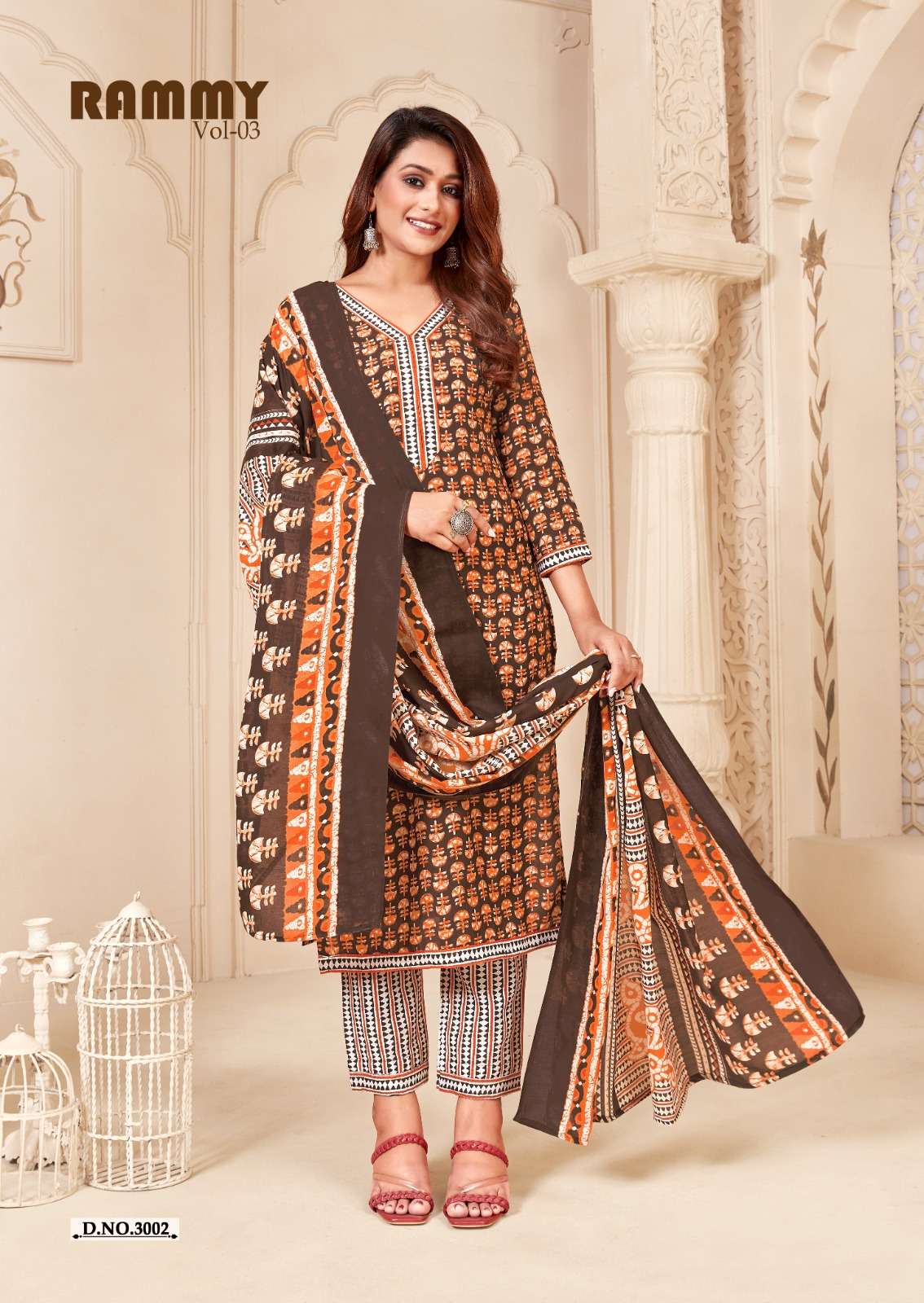 skt suits rammy vol-3 3001-3012 series fancy designer salwar suits catalogue manufacturer surat