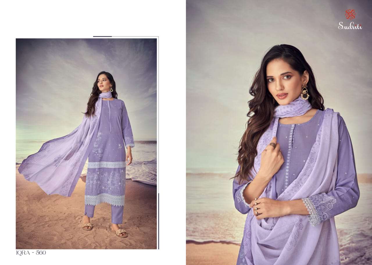 sudriti iqra stylish designer salwar kameez catalogue online supplier surat