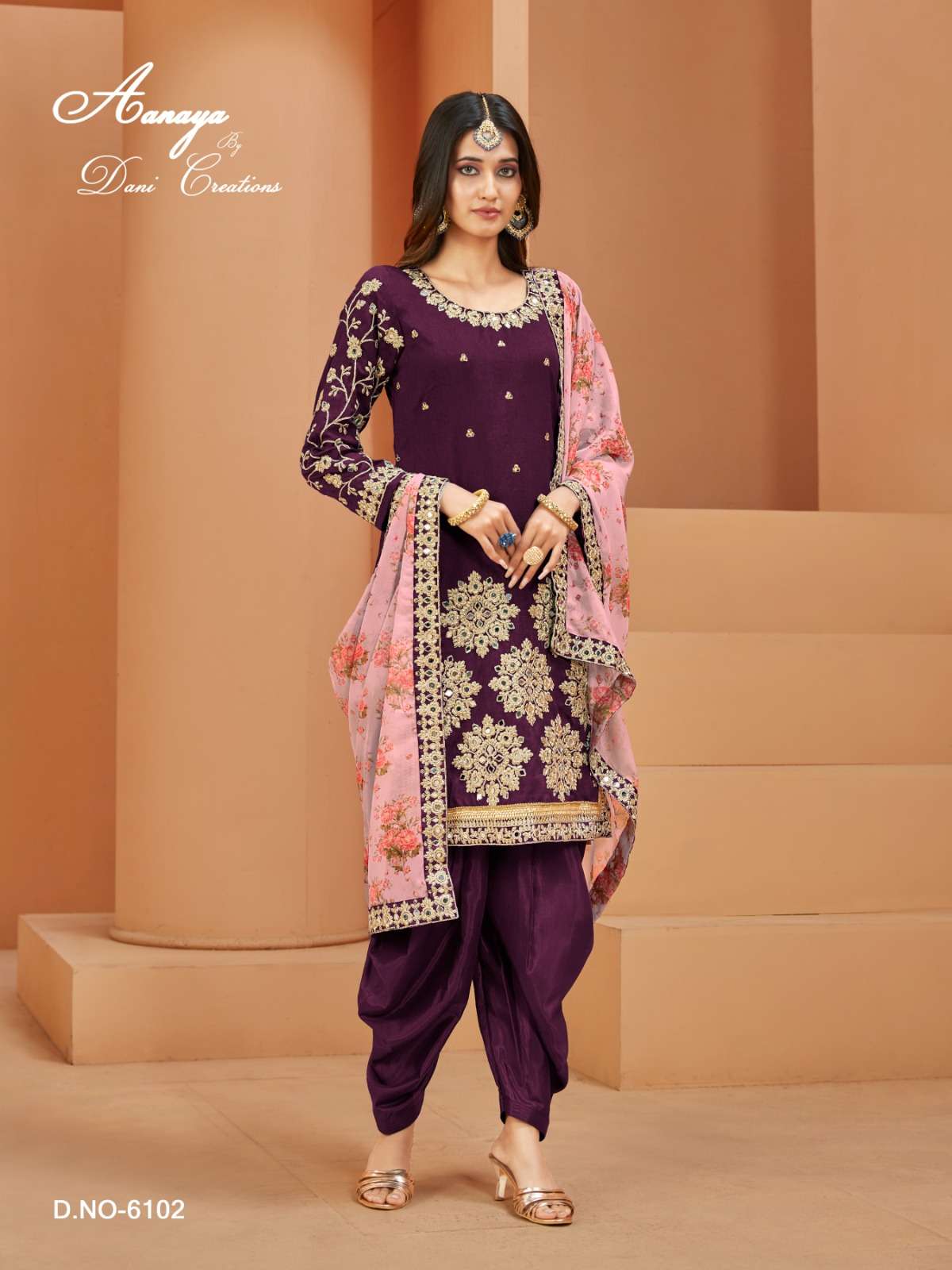 twisha aanaya vol-161 6101-6104 series stylish look designer salwar suits catalogue wholesale price surat