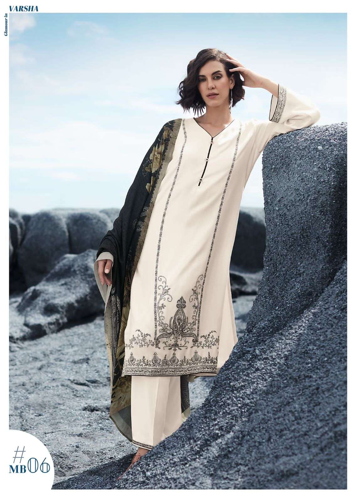 varsha fashion marble 01-06 series exclusive designer salwar kameez catalogue wholesaler surat