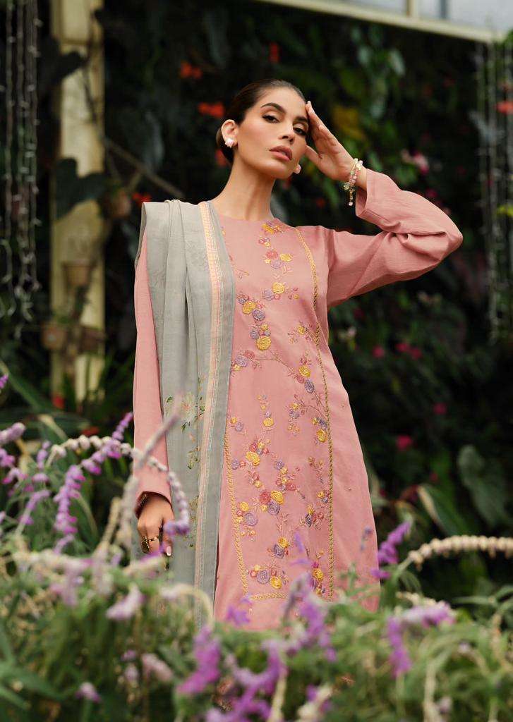 varsha fashion naira pure muslin with embroidered unstich salwar kameez surat