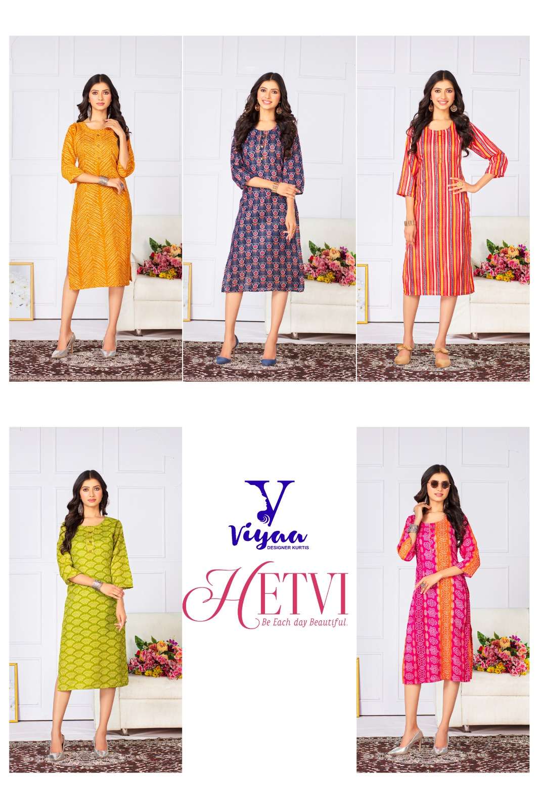 viyaa designer hetvi daily uses designer kurtis catalogue online market surat