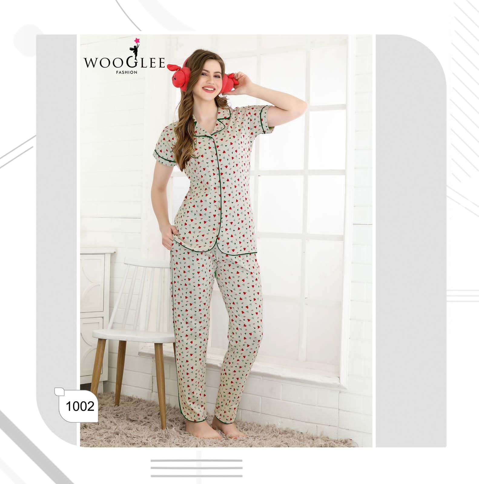 wooglee fashion night out vol-3 1001-1006 series fancy designer night wear dress latest catalogue surat