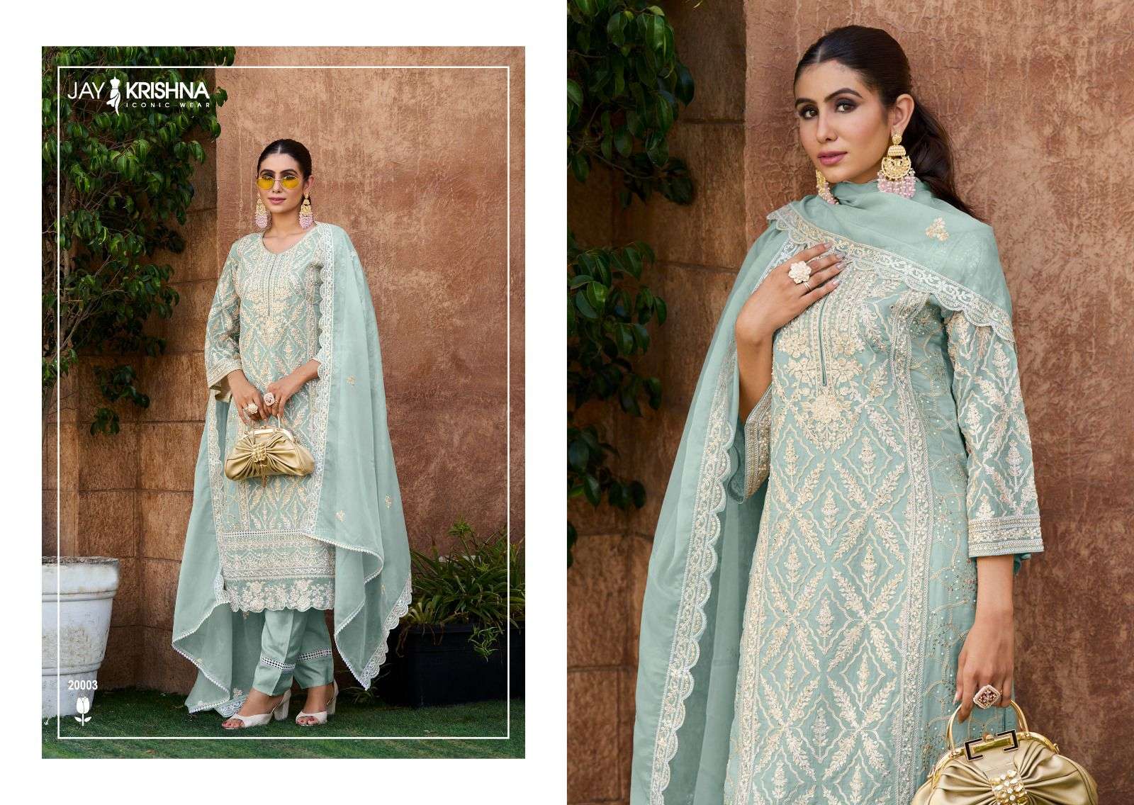 your choice by messi vol 2 20001-20004 series party wear orgnaza ready made pakistani salwar kameez wholesale dealer surat