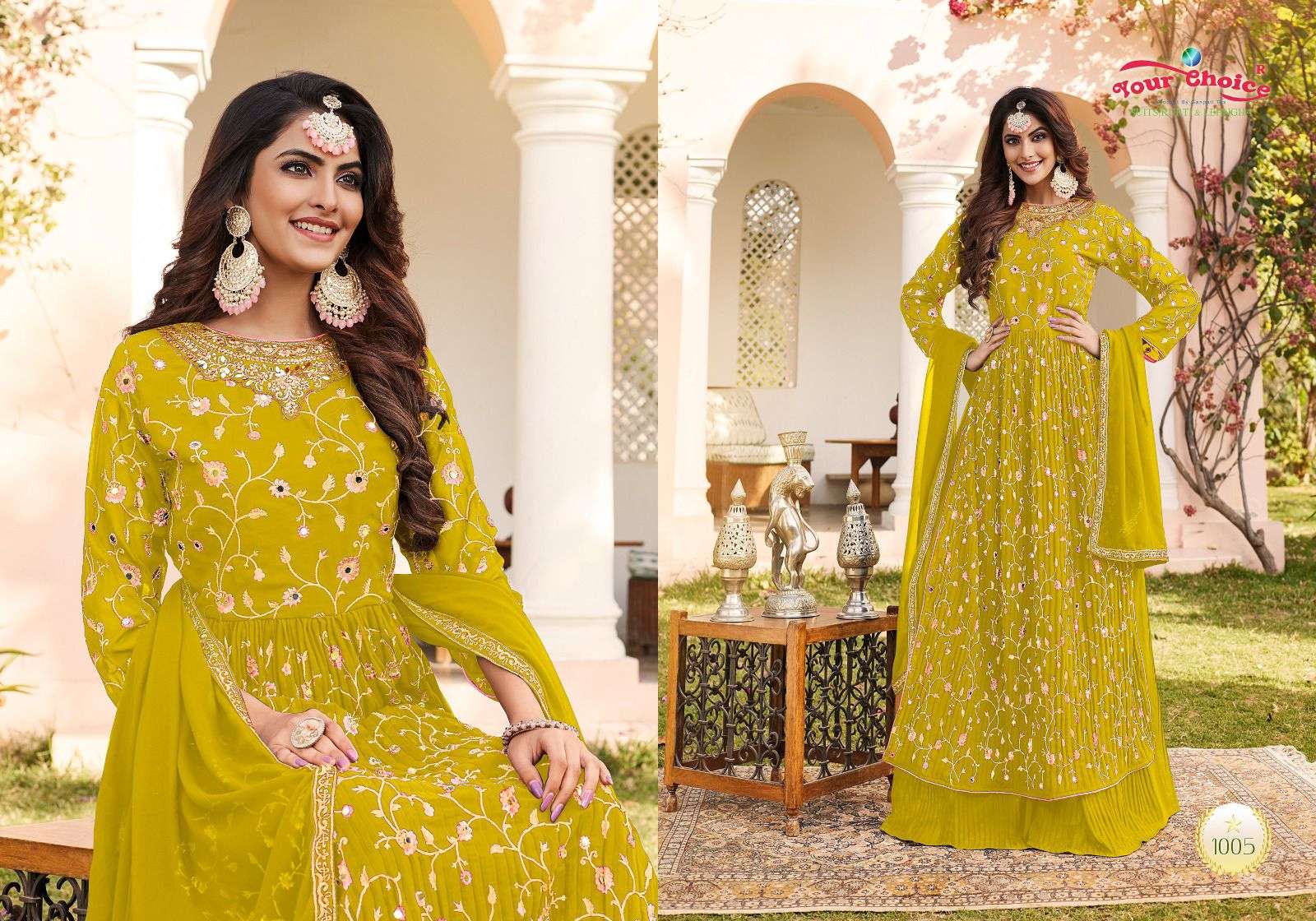 your choice cosmic nayra 1001-1006 series party wear designer salwar suits catalogue collection 2023