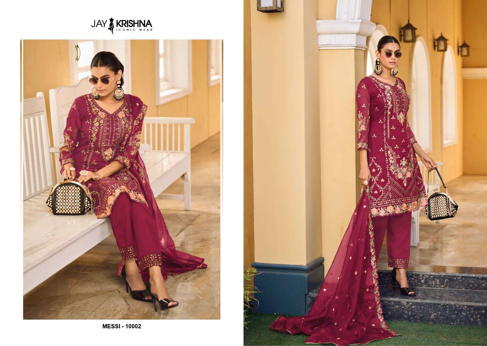 yourchoice messi vol-1 organza with embroidered readymade salwar kameez wholesale price 