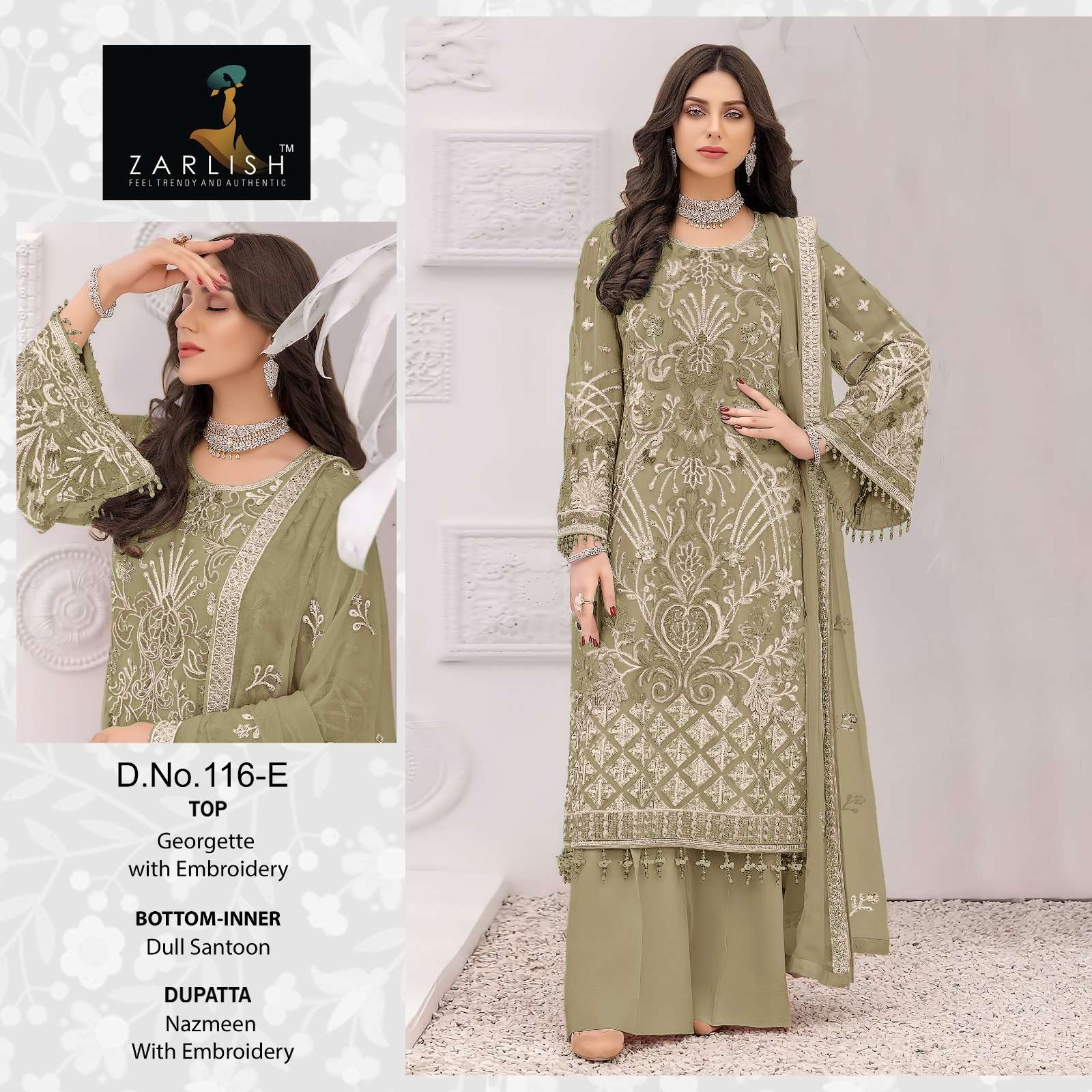 zarlish 116 series georgette designer pakistani salwar suits collection wholesale price surat 