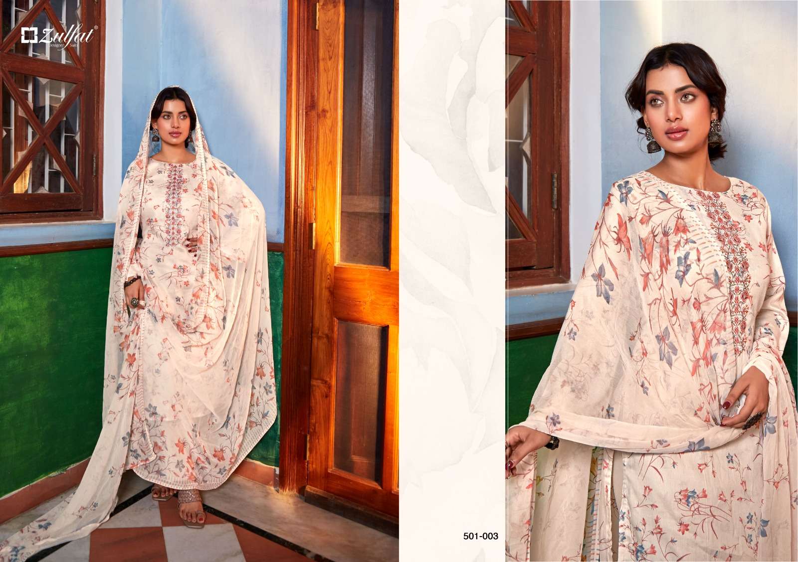 zulfat designer dilreet pure jam cotton unstich salwar suits collection wholesale prce 