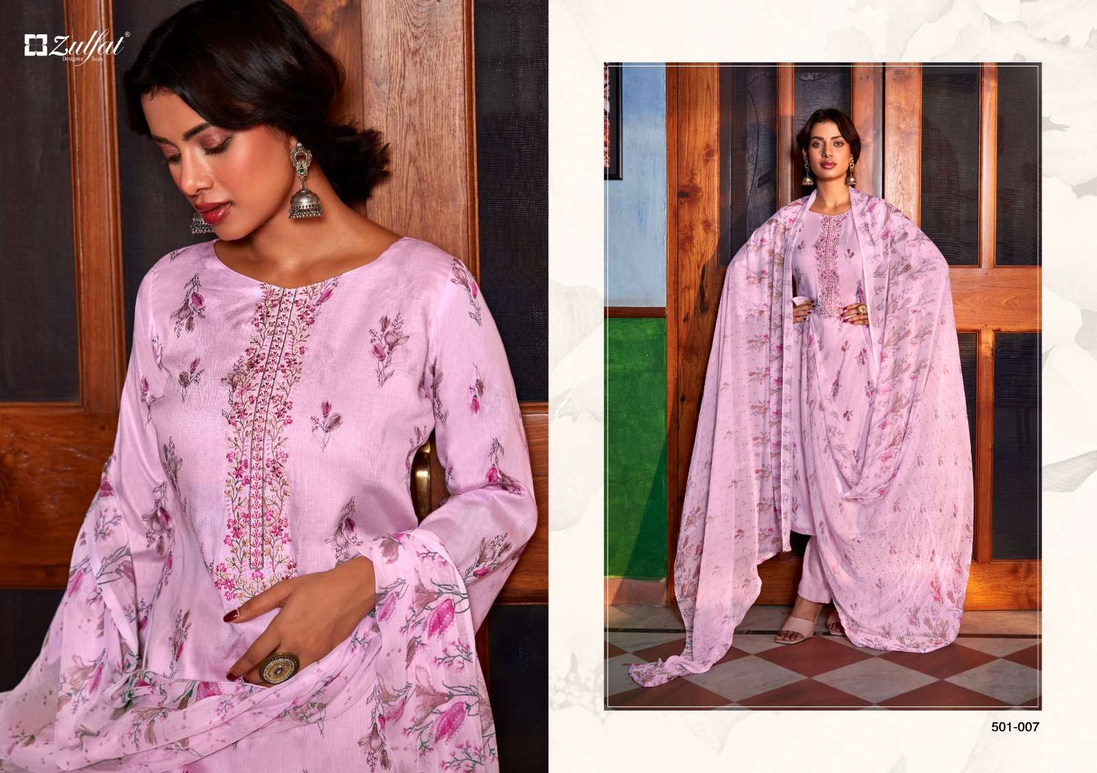 zulfat designer dilreet pure jam cotton unstich salwar suits collection wholesale prce 