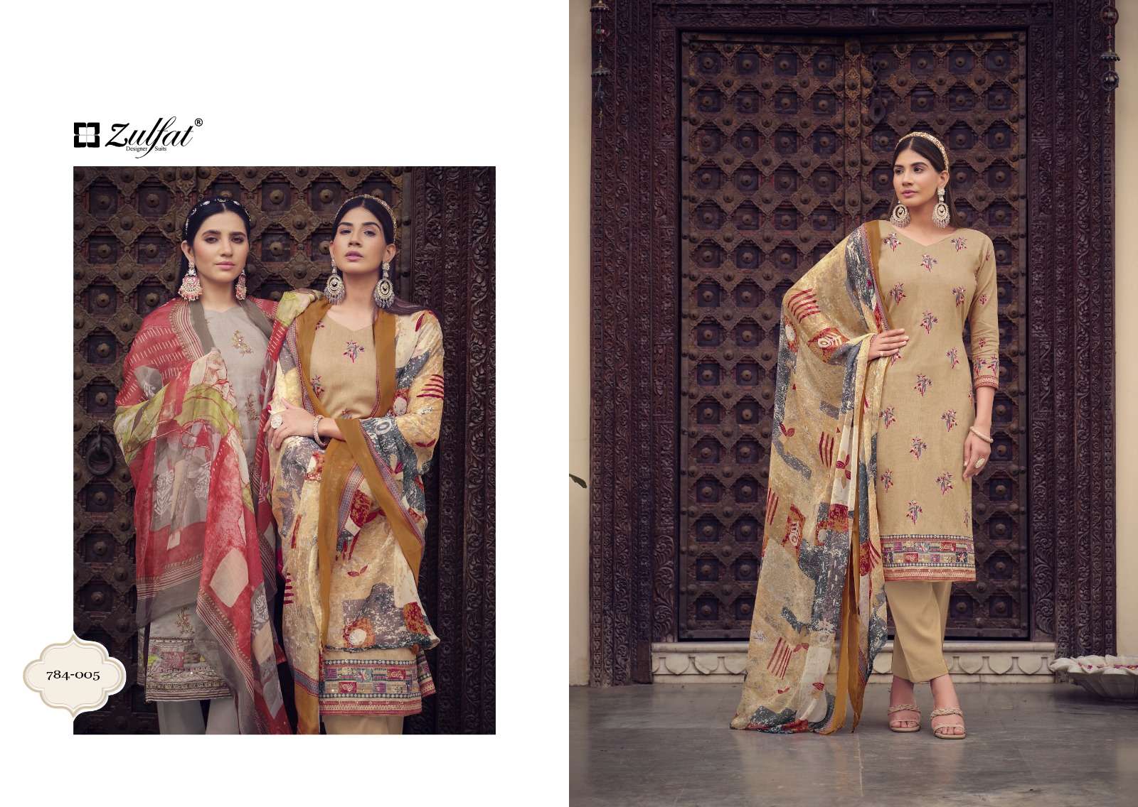 zulfat designer suits tamanna vol-3 premium cotton salwar suits collection online market surat