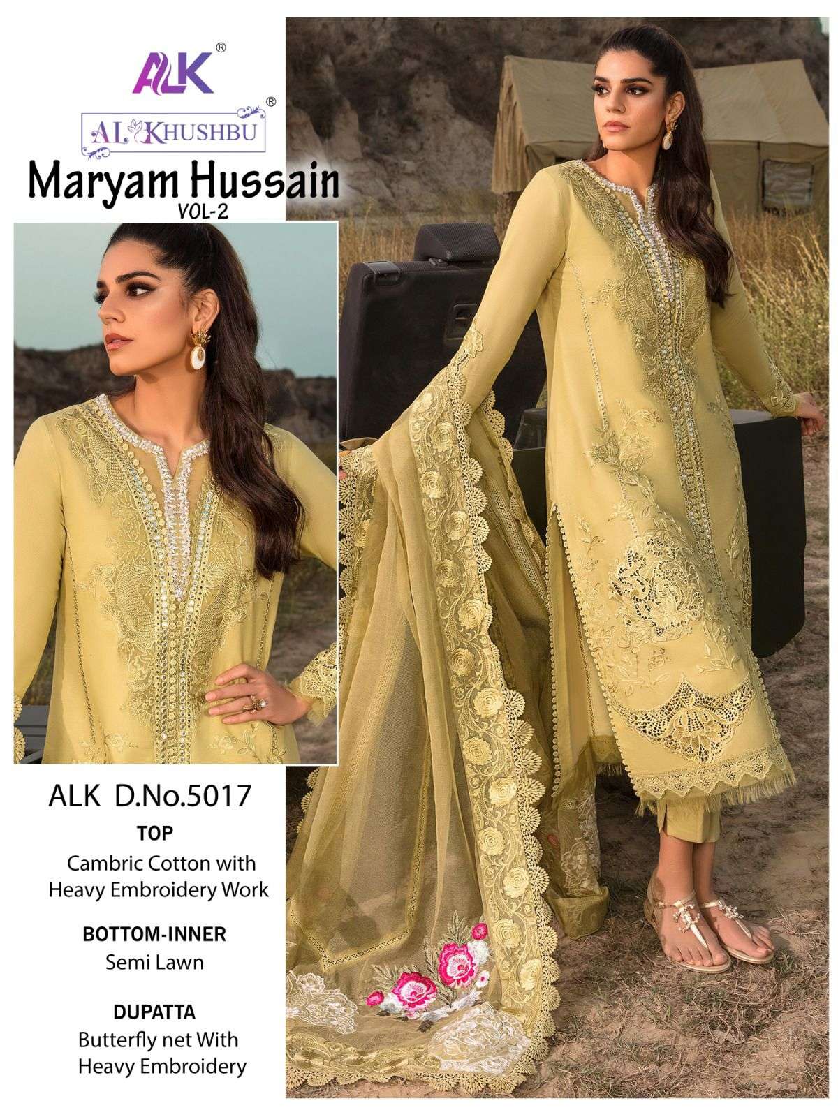 al khushbu maryam hussain vol-2 5017-5019 series fancy look designer pakistani salwar suits latest catalogue surat