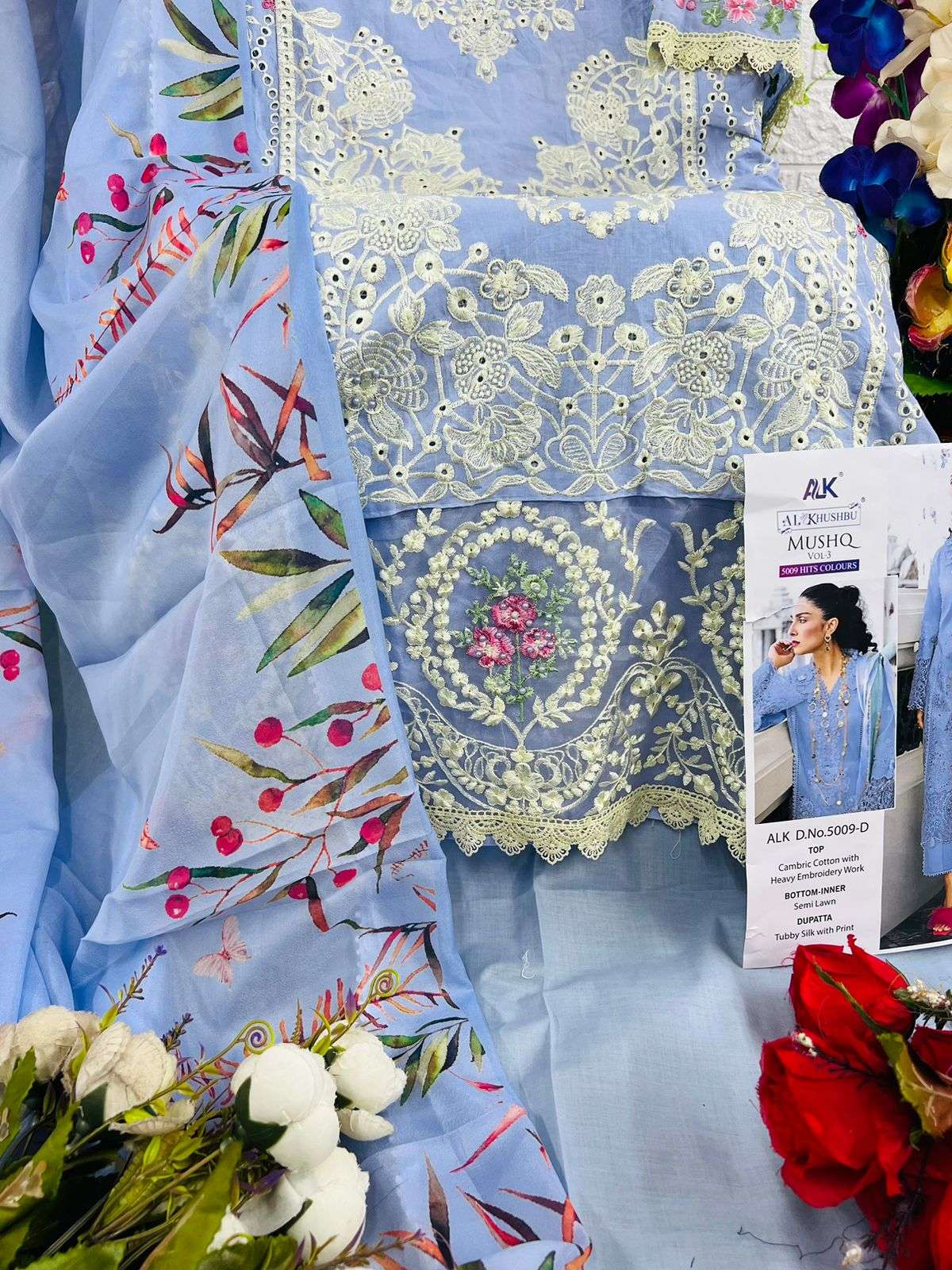 al khushbu mushq vol-3 5009 hit colours unstitched designer pakistani salwar suits manufacturer surat
