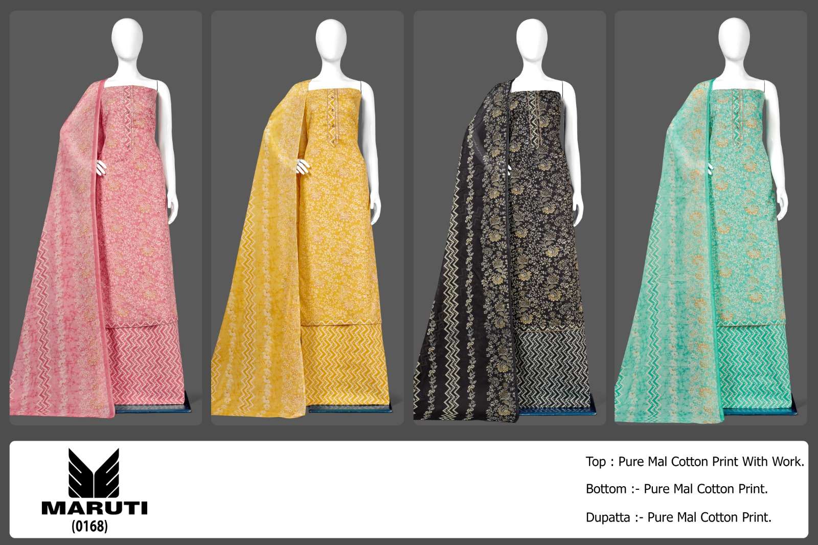 bipson prints maruti 168 series pure mal cotton designer dress catalogue manufacturer surat 