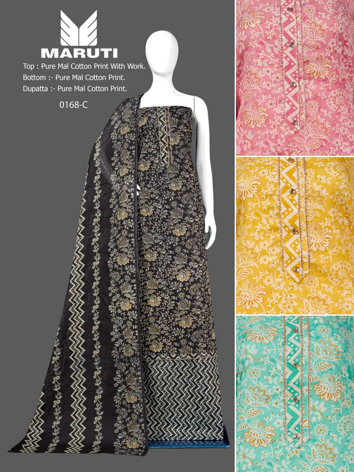 bipson prints maruti 168 series pure mal cotton designer dress catalogue manufacturer surat 