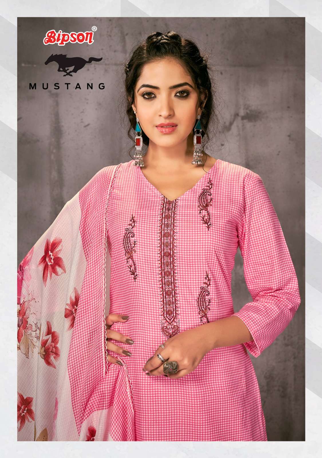 bipson prints mustang 2202 series trendy designer dress material catalogue collection 2023