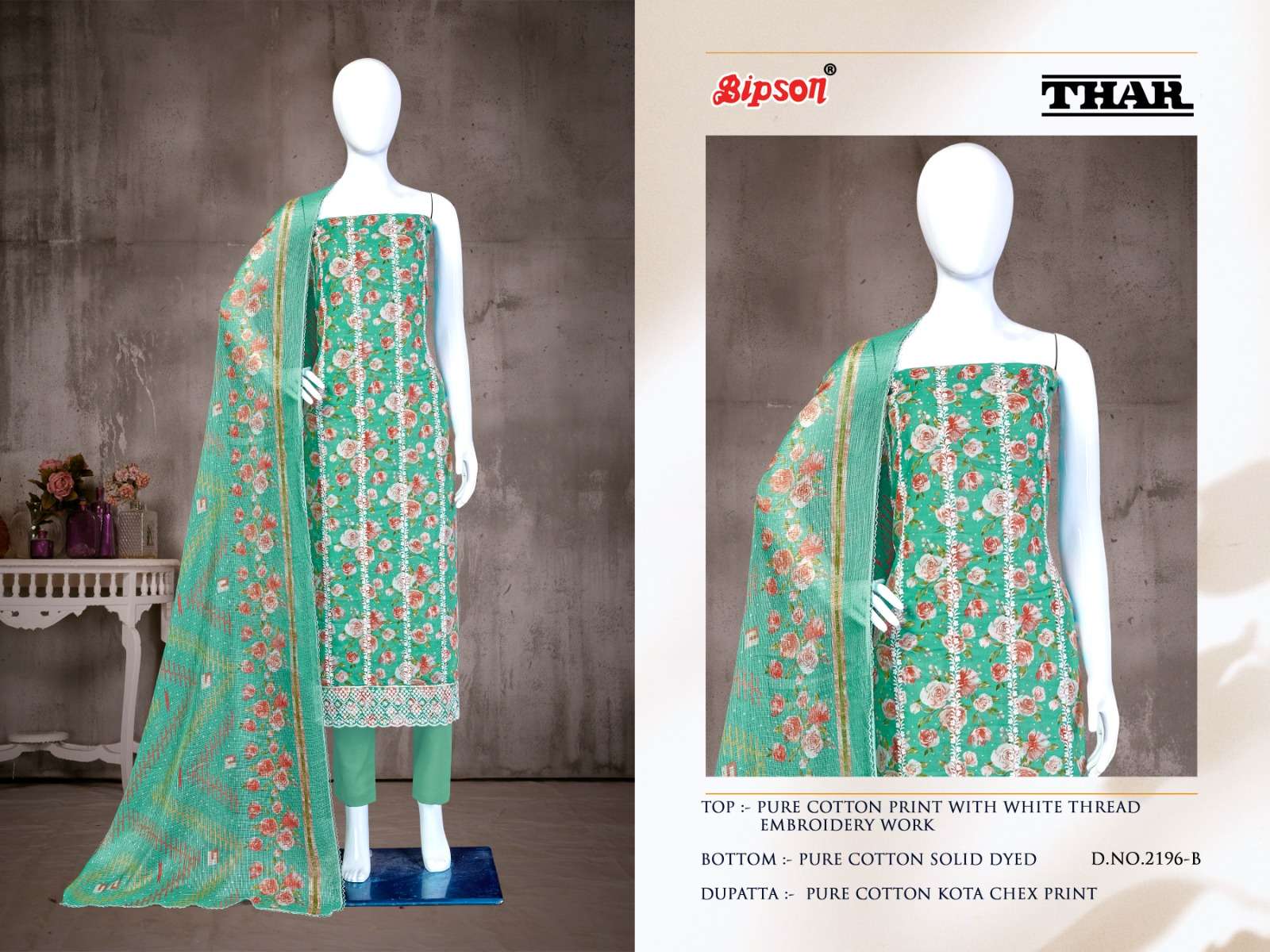 bipson prints thar 2196 series pure cotton designer salwar suits catalogue collection 2023