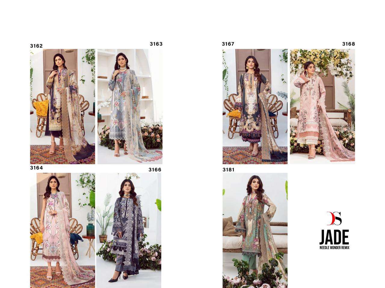 deepsy suits jade needle wonder remix pakistani salwar kameez catalogue wholesale price surat