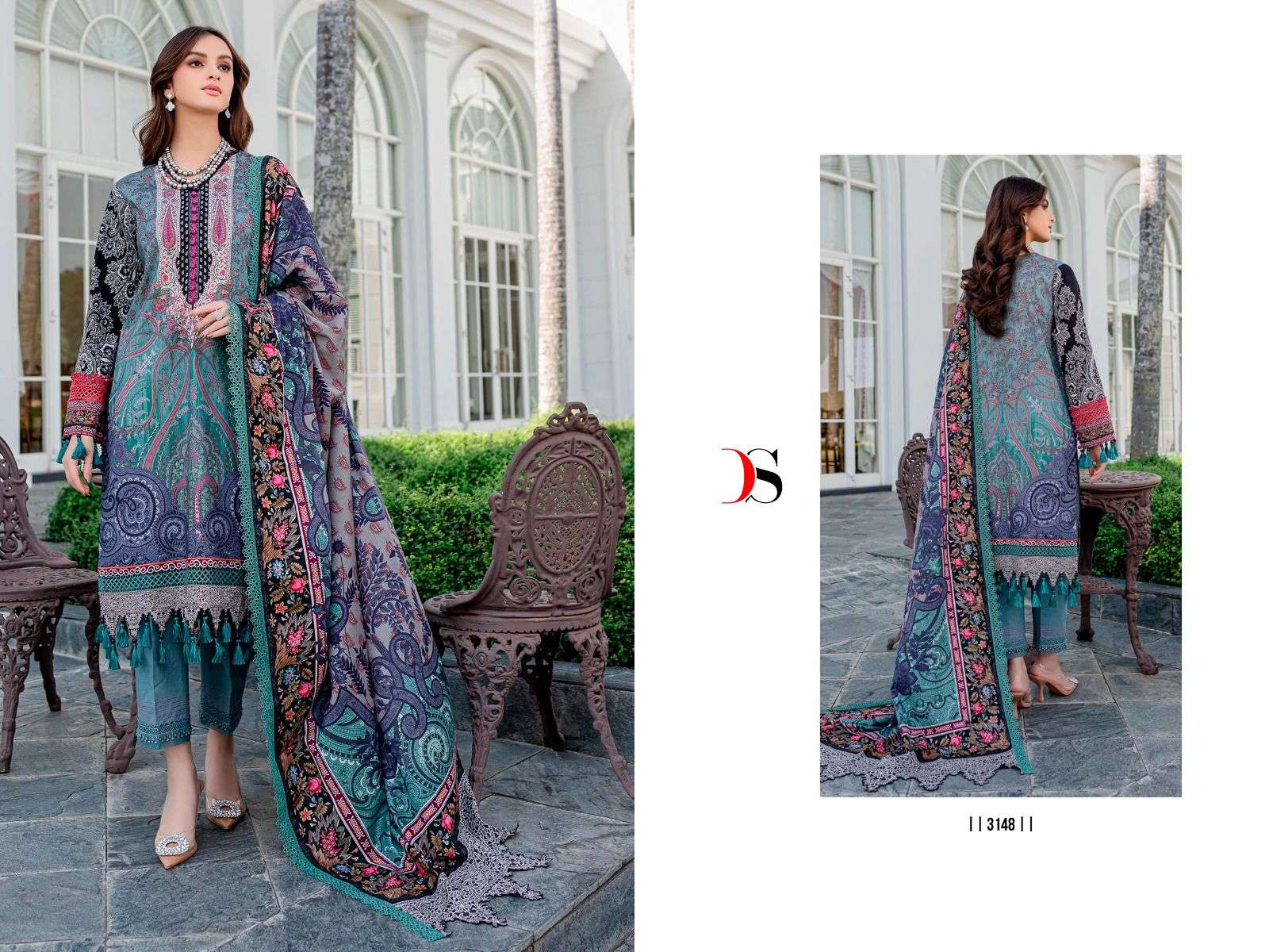 deepsy suits queens court vol-4 3141-3148 series stylish look designer pakistani salwar suits catalogue design 2023