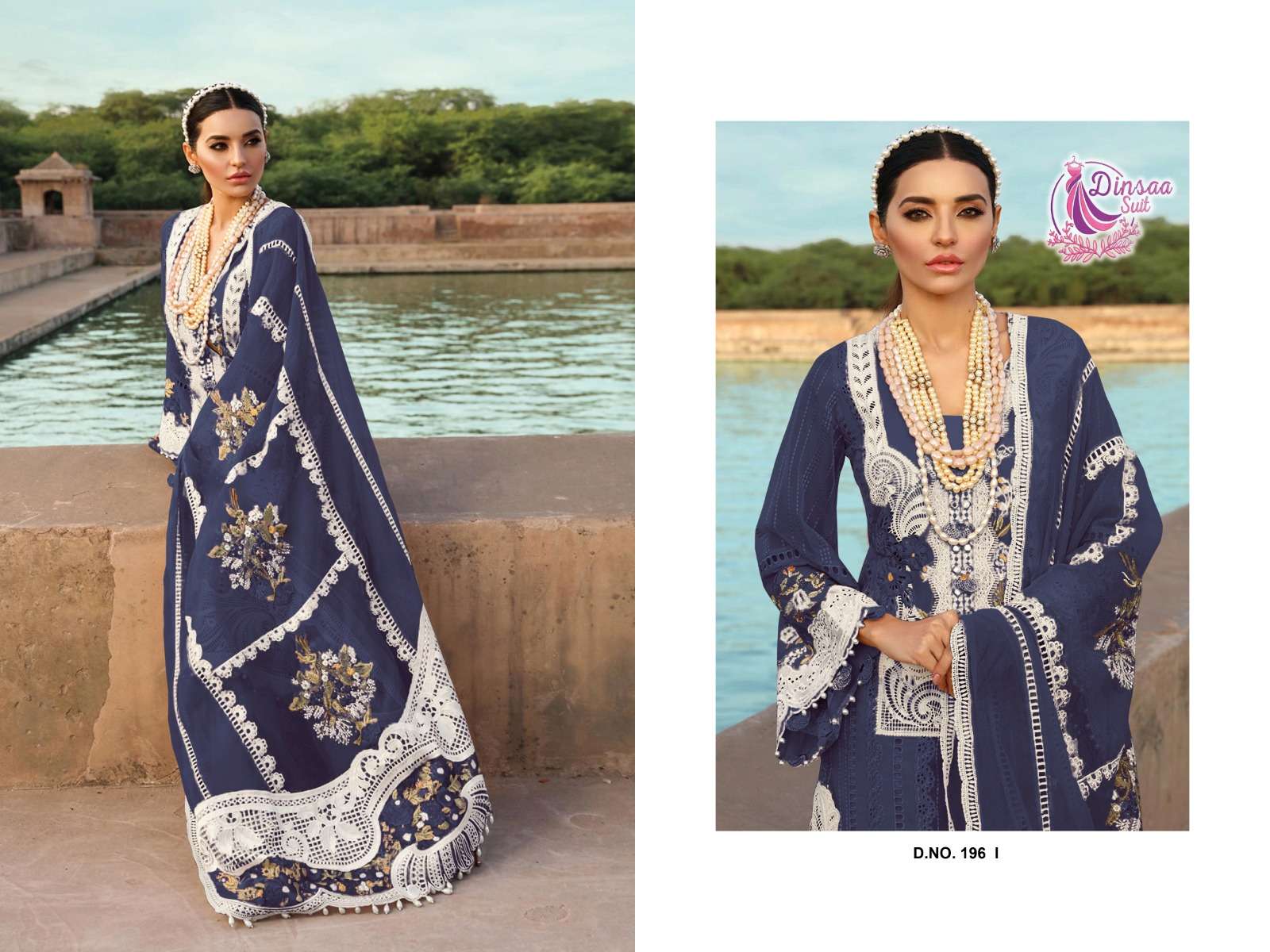 dinsaa suit 196 series unstitched designer pakistani salwar suits online dealer surat