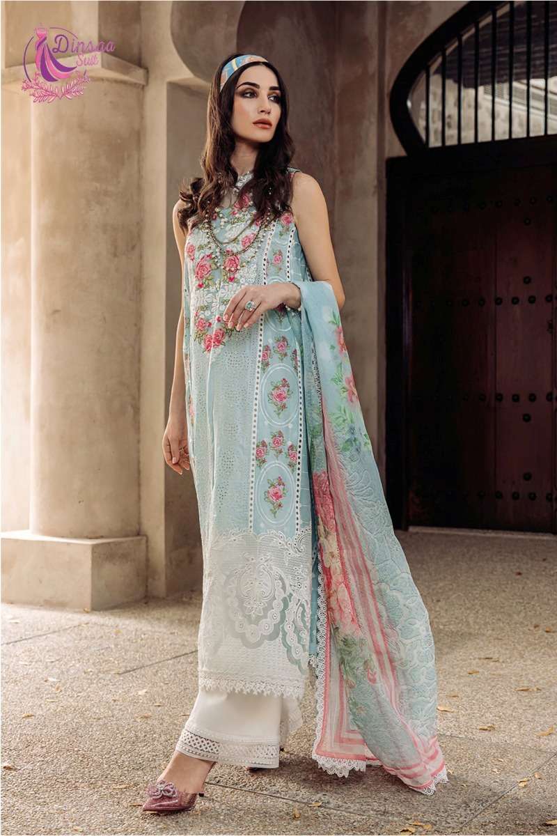 dinsaa suit maria b vol-2 200-202 series stylish look designer pakistani salwar suits new catalogue surat