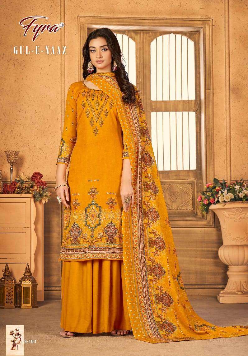 fyra designing gul e naaz pure soft cotton designer salwar suits catalogue online dealer surat