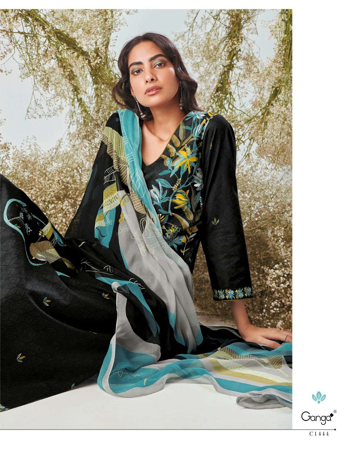 ganga adelia 1444-1449 series stylish designer salwar kameez catalogue wholesale price surat 