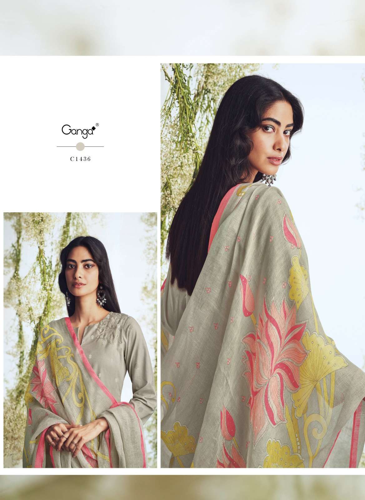 ganga asraar 1432-1437 series premium cotton designer salwar kameez catalogue design 2023