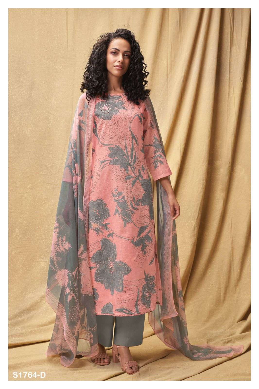 ganga chamak 1764 series stylish designer top bottom with dupatta catalogue wholesaler surat