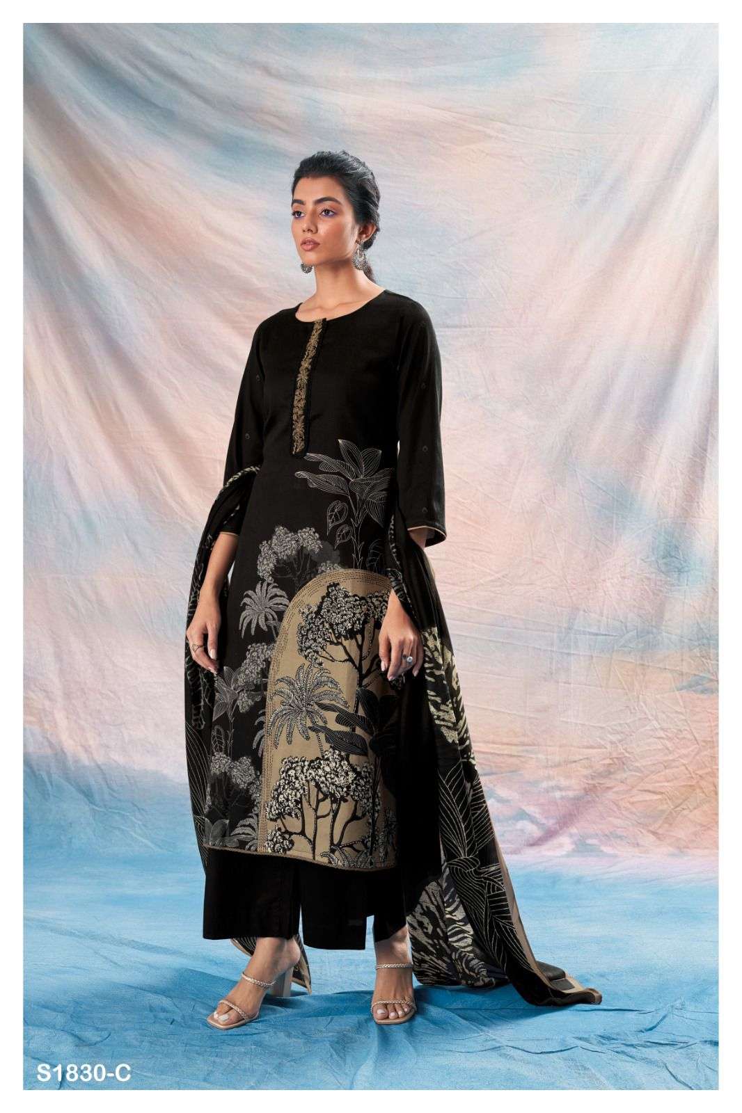 ganga janece 1830 series premium cotton designer salwar suits catalogue online supplier surat