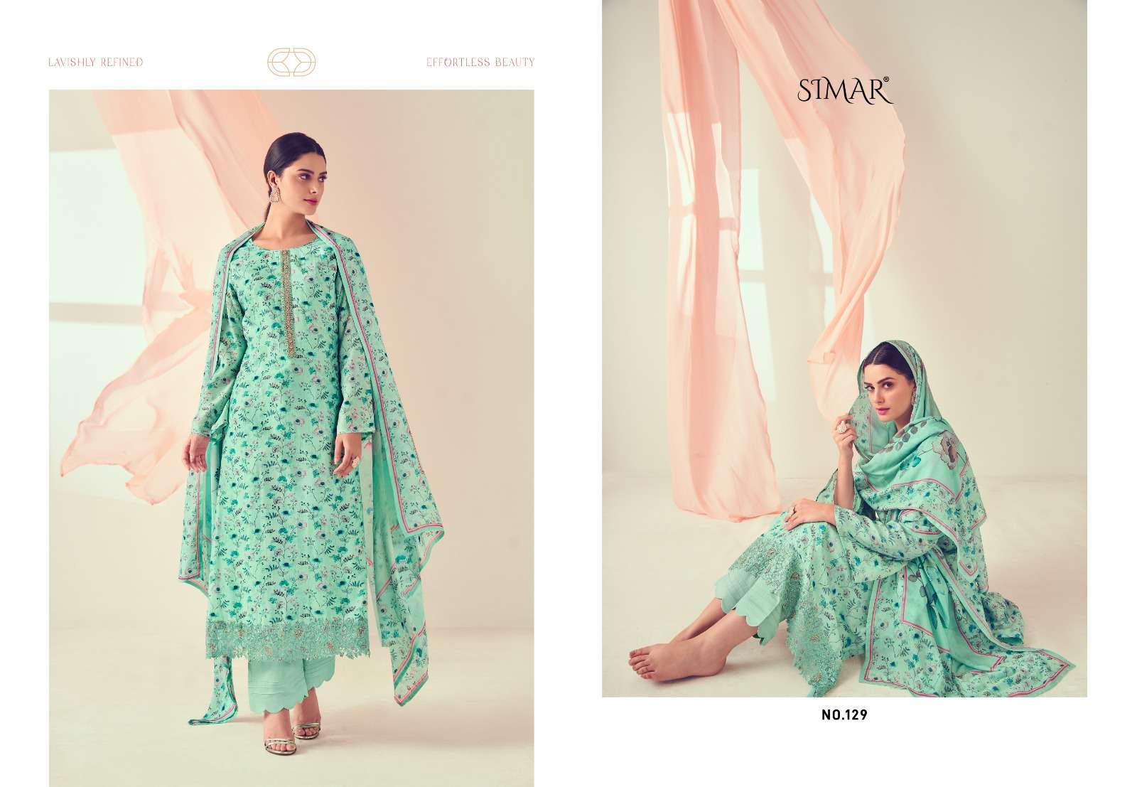 glossy haseena 126-130 series indian designer salwar kameez catalogue wholesale price surat