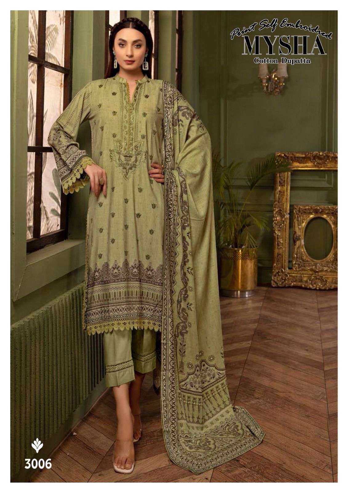 gull aahmed mysha vol-3 3001-3006 series latest designer salwar suits catalogue wholesaler surat