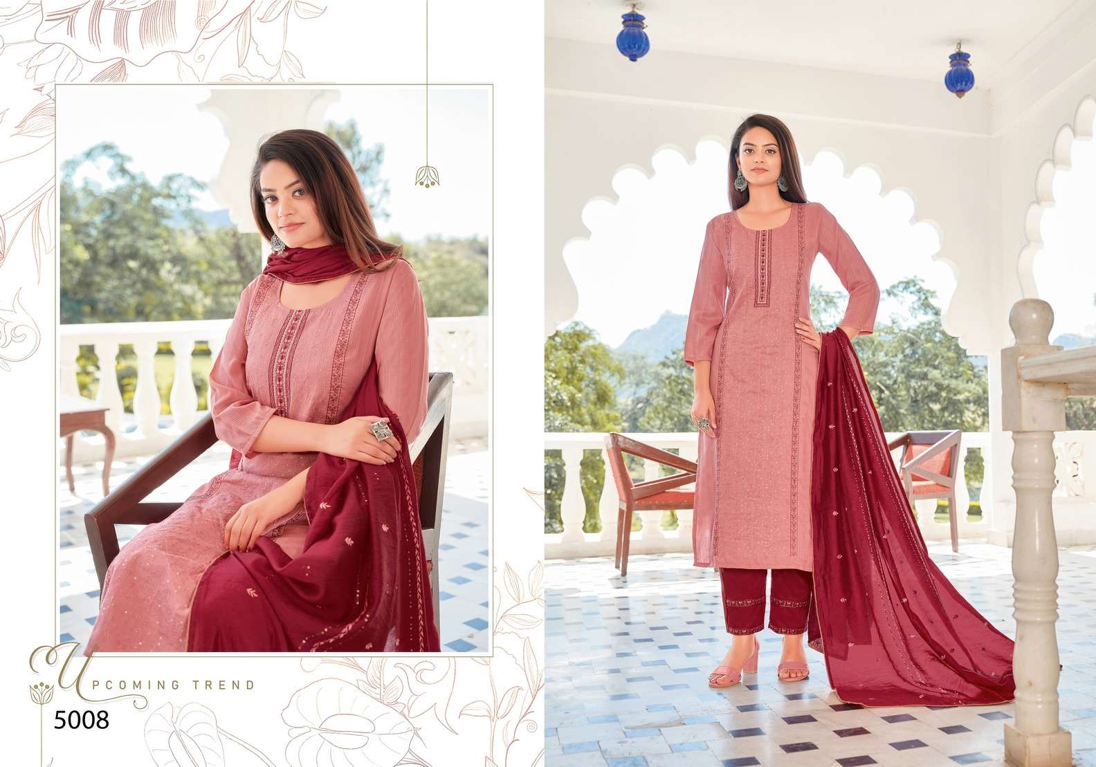 hariyaali srivalli vol-5 5004-5011 series trendy designer top bottom with dupatta catalogue manufacturer surat
