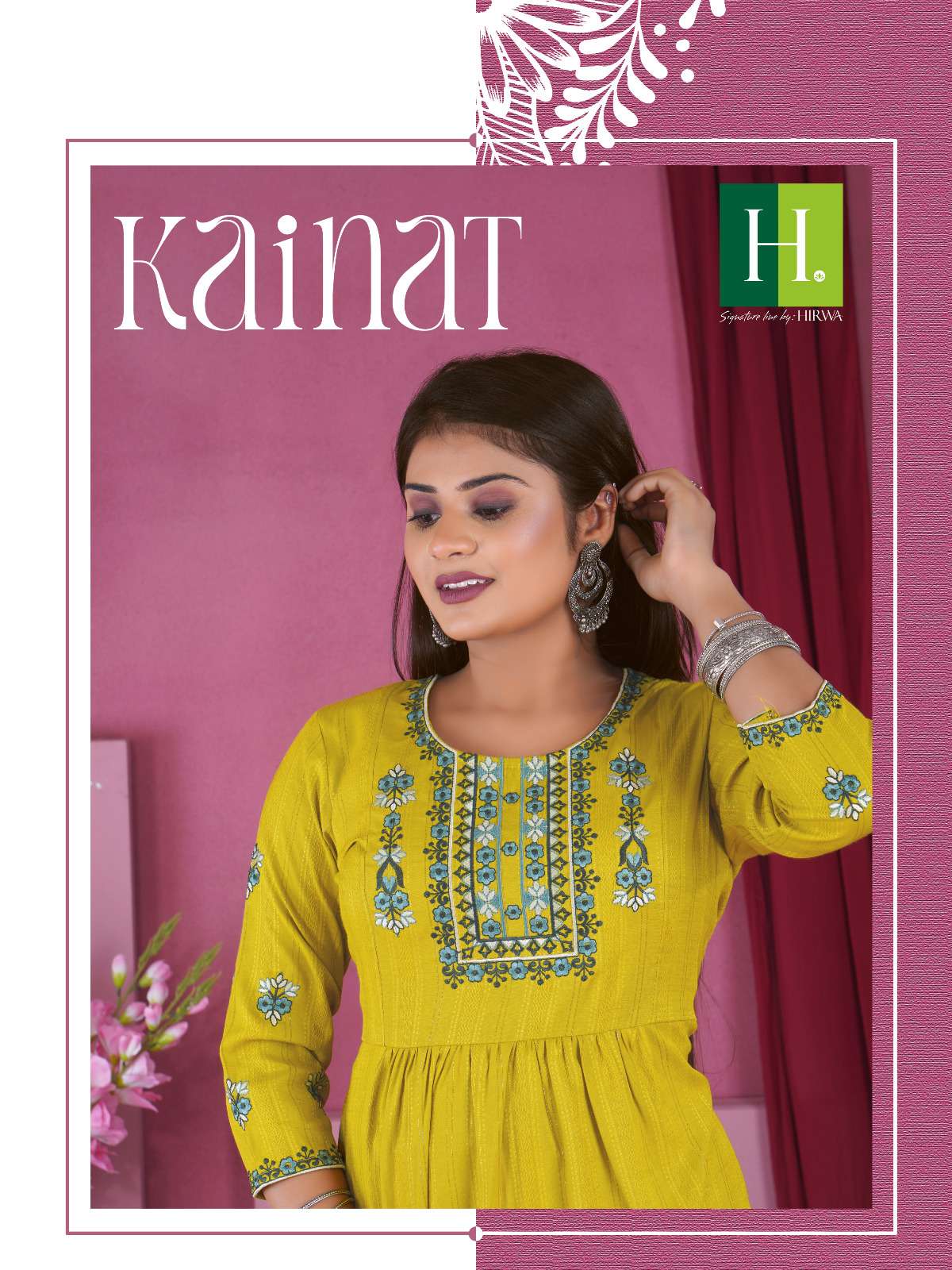 hirwa kainat naira cut festive wear kurtis catalogue online dealer surat
