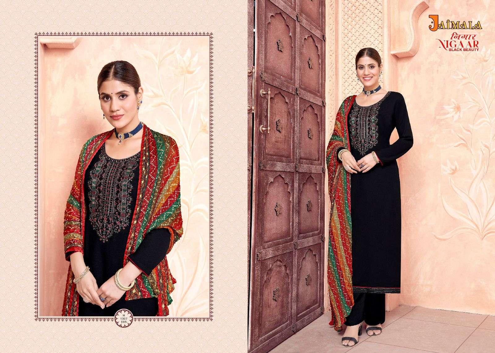 jaimala nigaar black beauty trendy designer salwar kameez catalogue catalogue wholesale price surat