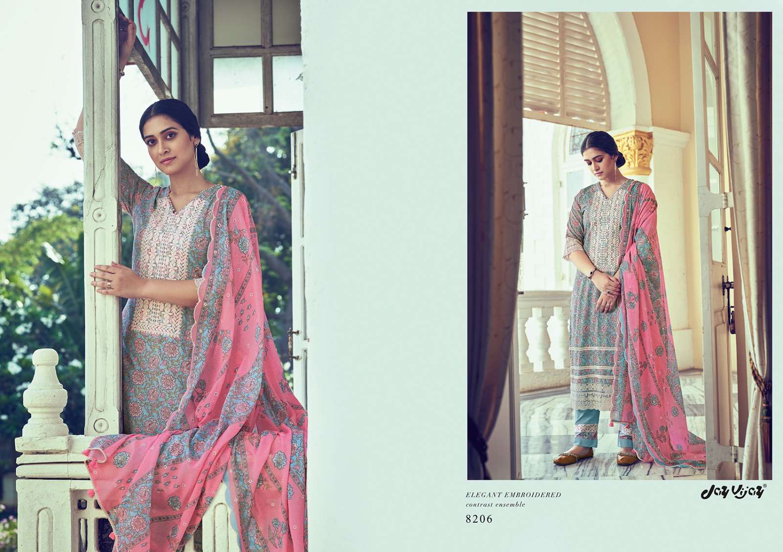 jayvijay dilreet vol-2 8201-8208 series pure cotton designer salwar suits online dealer surat