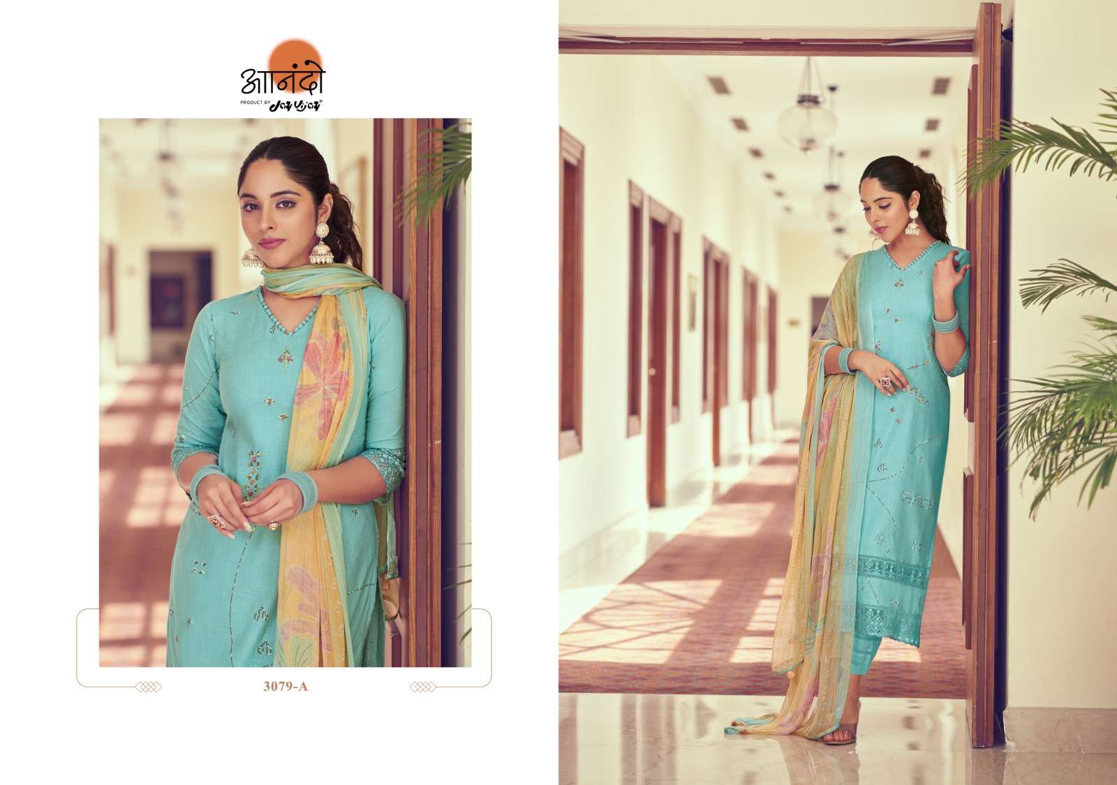 jayvijay lenora 3079 series indian designer salwar suits catalogue wholesale price surat