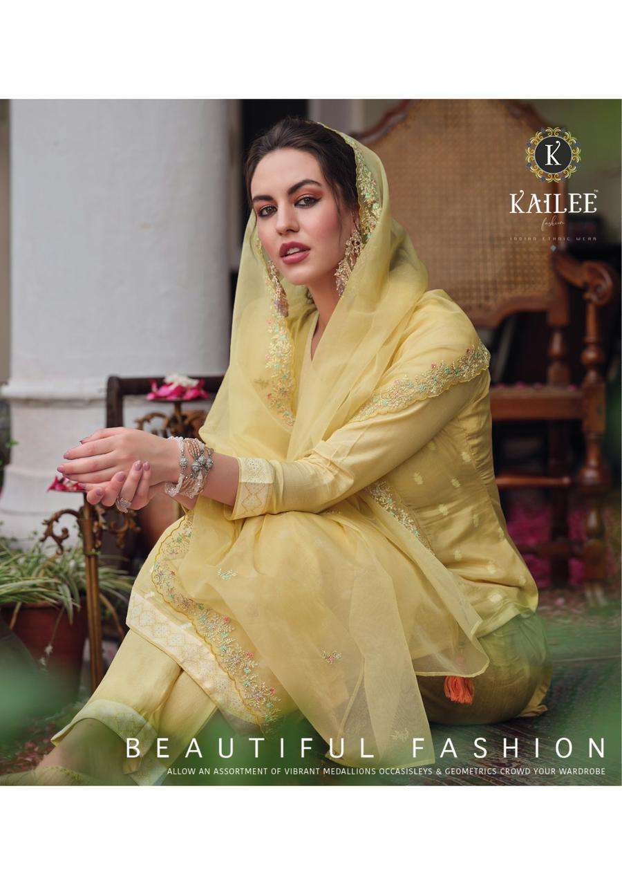 kailee fashion niharika 41001-41008 series full stich designer kurti and pant with dupatta party wear collection surat