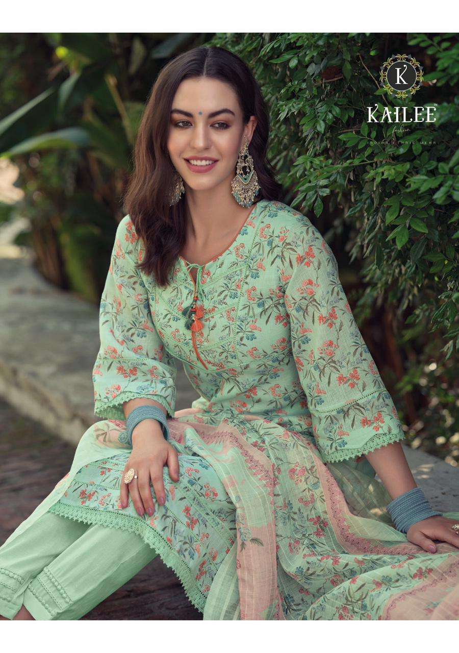 kailee fashion saad 40801-40806 series premium linen summer wear collection 2023