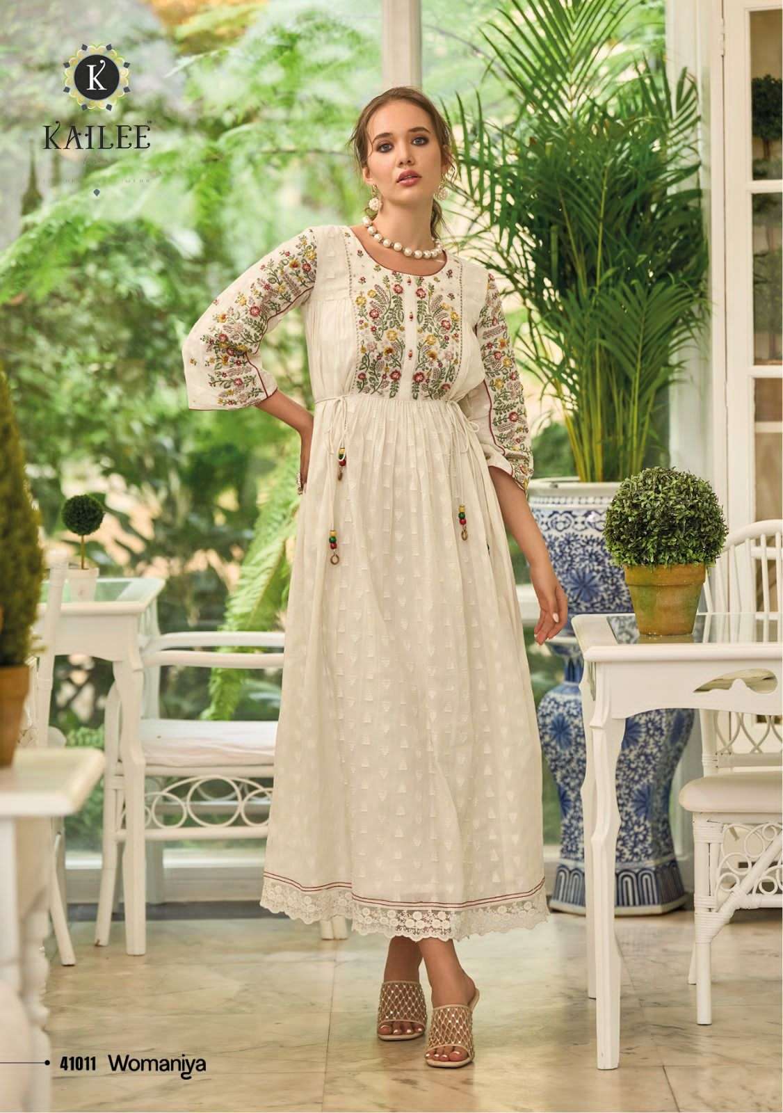kailee fashion womaniya 41011-41014 series stylish look designer gown catalogue wholesaler surat