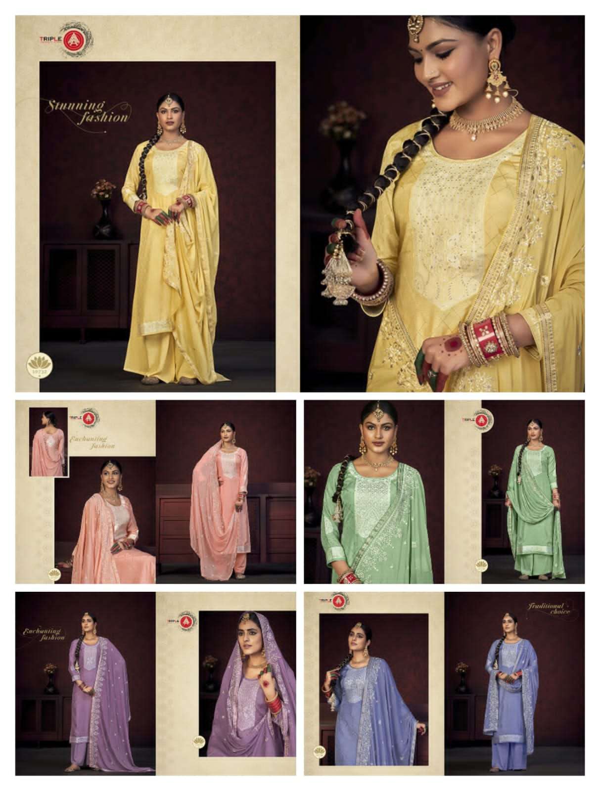  kalarang tulip vol-3 10731-10736 series stylish designer salwar kameez catalogue online market surat