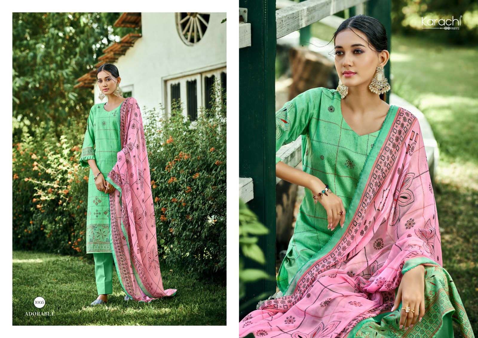 karachi prints summer shine 1001-1006 series latest designer salwar suits wholesale price surat