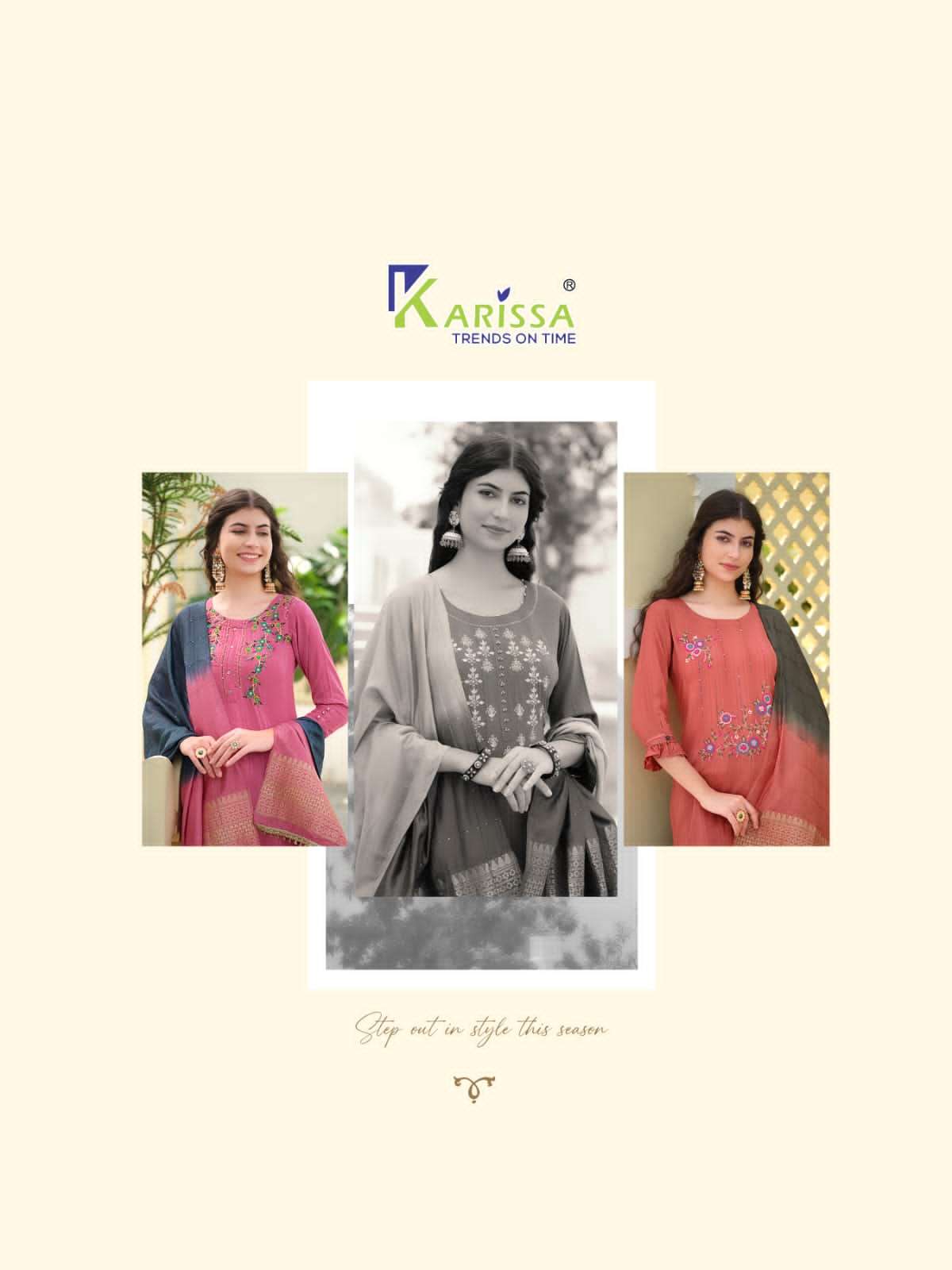 karissa trends saloni 7001-7006 series trendy designer kurtis catalogue wholesale price surat