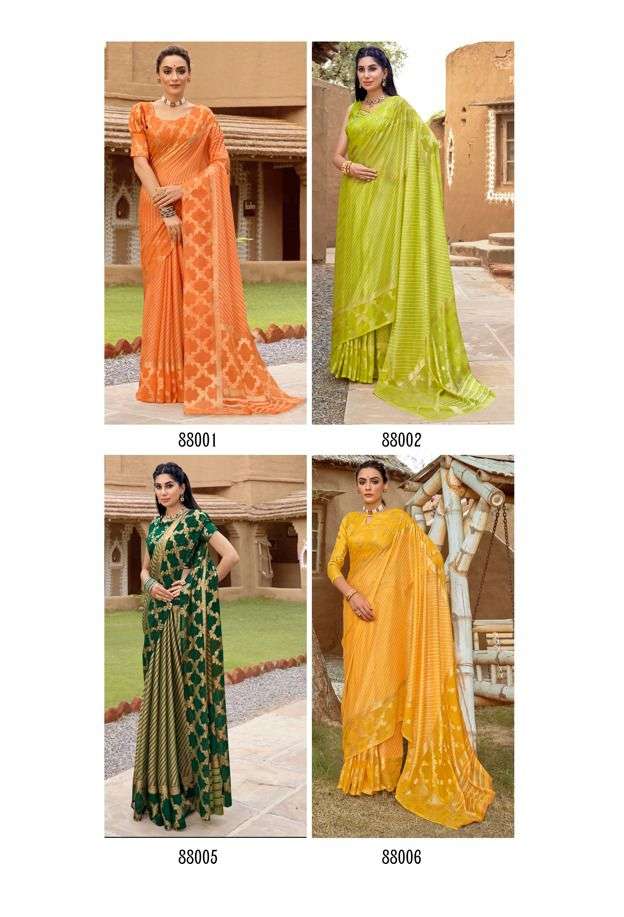 kashvi creation krishna 88001-88008 series latest designer saree catalogue wholesaler surat